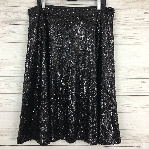 New York & Company Dresses & Skirts - New York Co. full sequin a-line midi skirt black